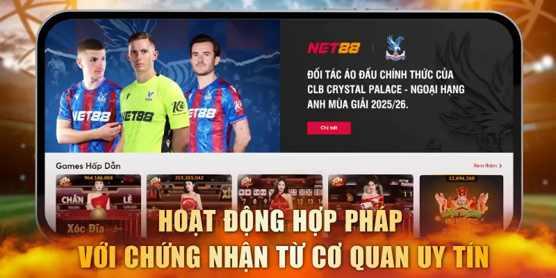 Hoạt động hợp pháp với chứng nhận từ cơ quan uy tín