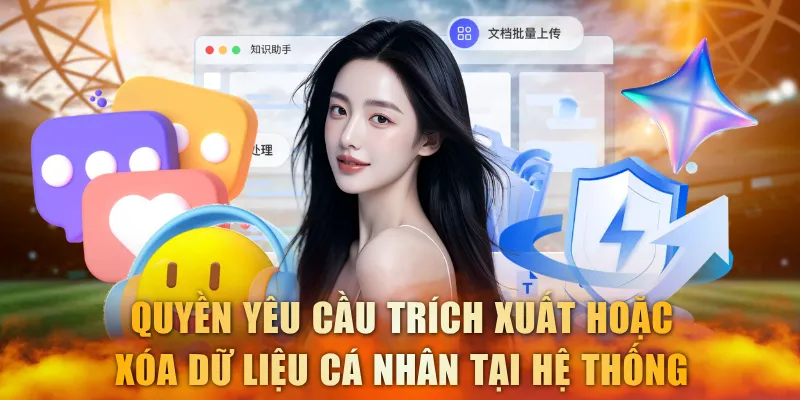 Quyền yêu cầu trích xuất hoặc xóa dữ liệu cá nhân tại hệ thống