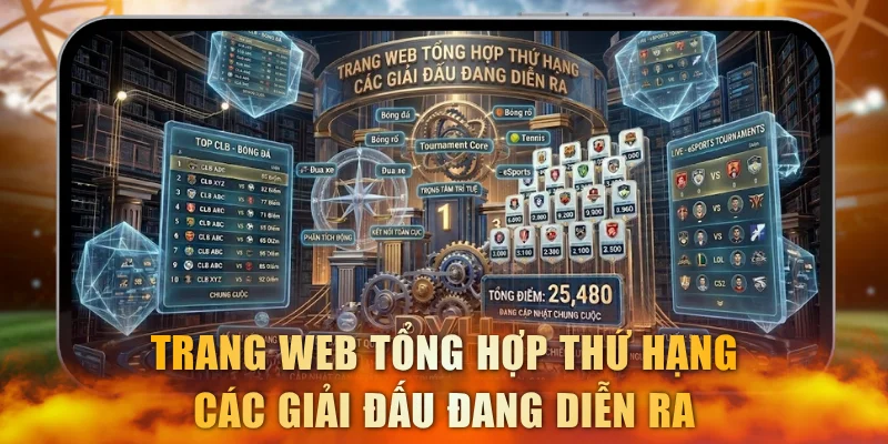 Trang web tổng hợp thứ hạng các giải đấu đang diễn ra